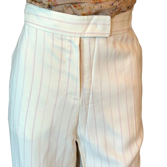 Liliu Pink & Cream Pinstripe Pants Size 12 - Picture 4 of 7